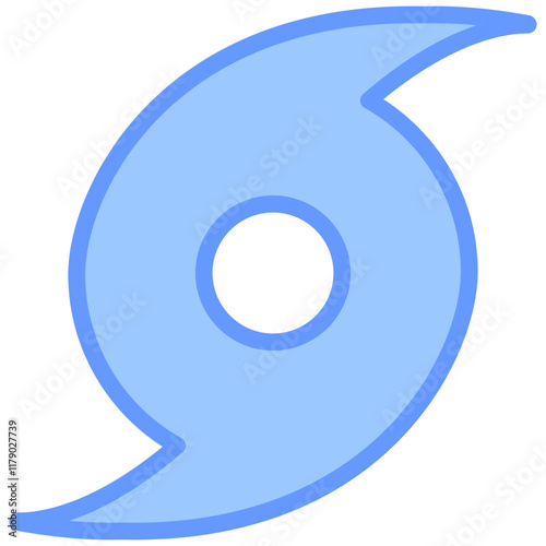 Hurricane Icon Outline Blue