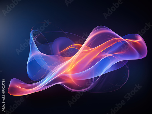 Gorgeous A vibrant and dynamic wave of colorful light against a dark backdrop