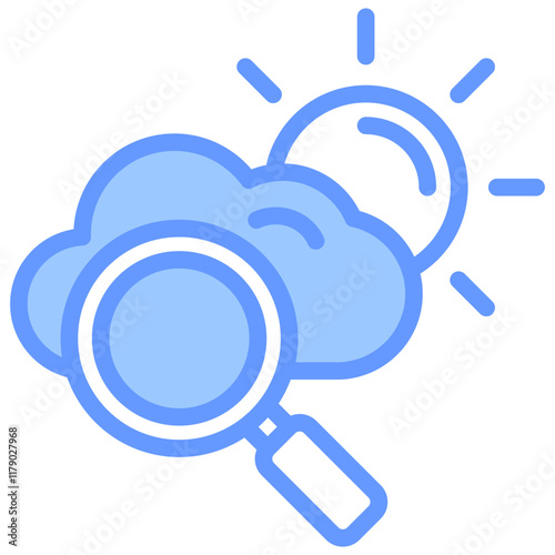 Forecast Icon Outline Blue