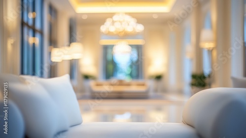 Blurred Luxurious interior, abstract blur background for web design