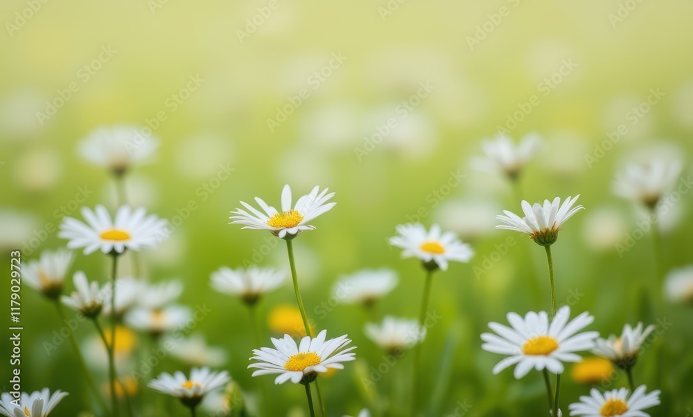Delicate white daisies in a sunny field Delicate white daisies in a sunny field