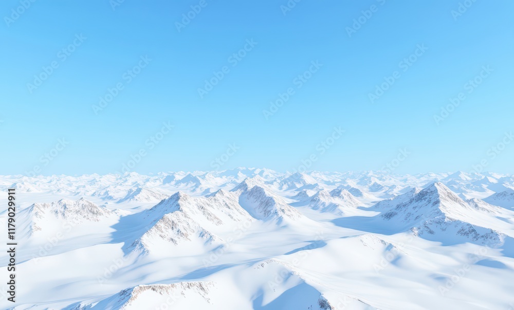 Stunning snowy mountain landscape in daylight Stunning snowy mountain landscape in daylight