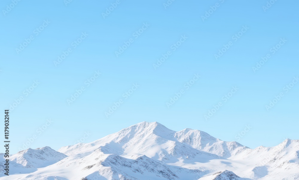Snowy mountain peaks under clear blue sky Snowy mountain peaks under clear blue sky