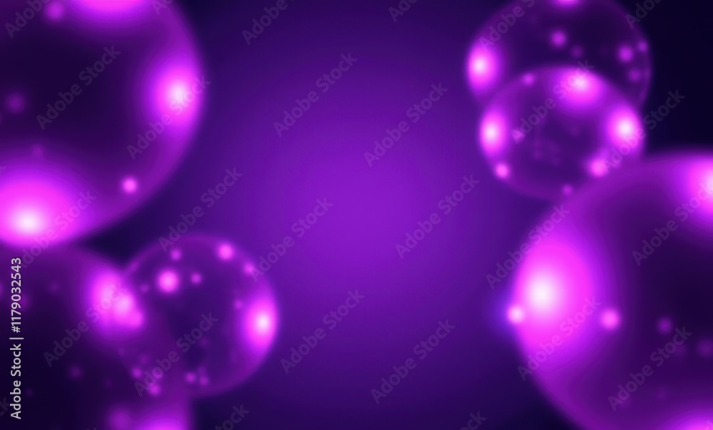 Abstract purple glowing bubbles background Abstract purple glowing bubbles background
