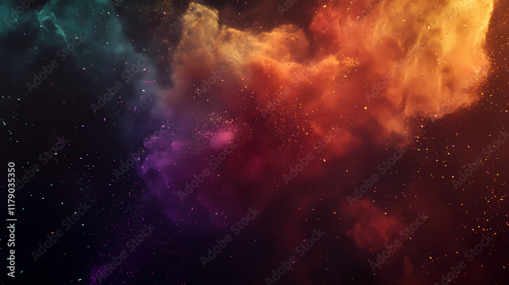 Fototapeta premium Vivid explosion of colorful energy