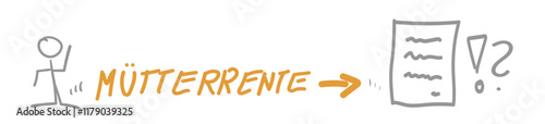 Mütterrente Banner Band Text Grafik