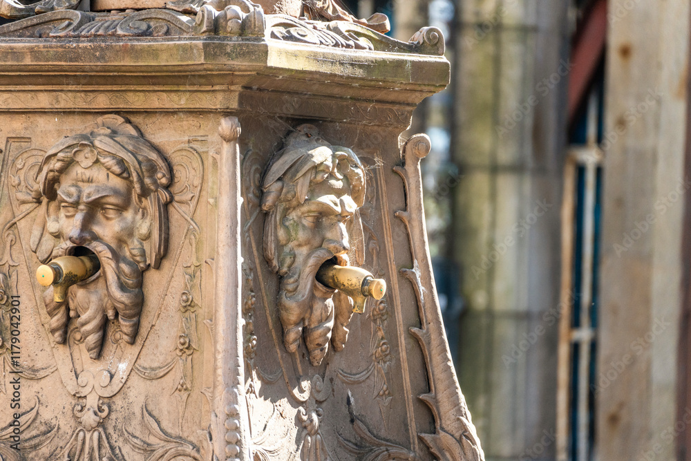 Fountain in Pontevedra, Galicia, Spain
