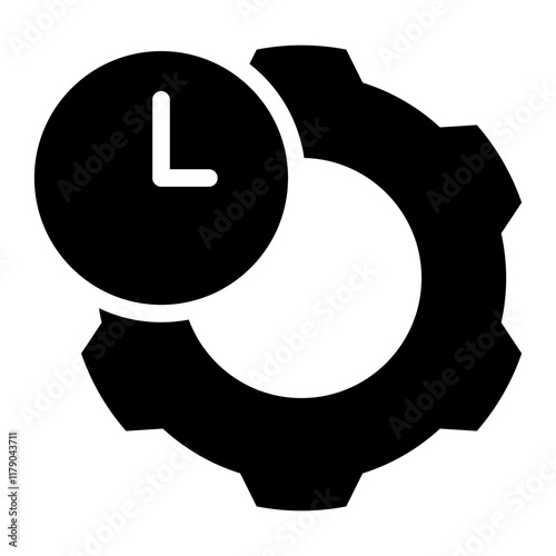 Efficiency Icon Black Solid
