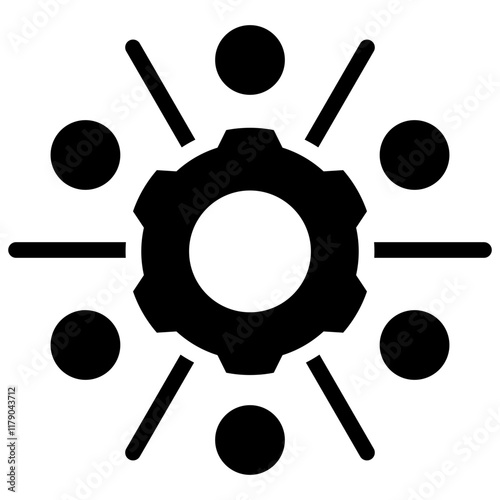 Multitasking Icon Black Solid