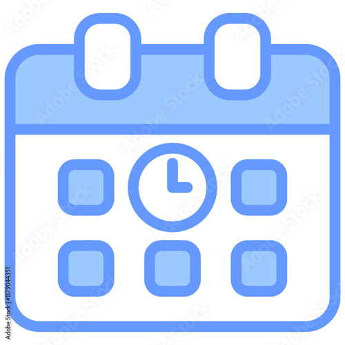 Deadline Icon Outline Blue