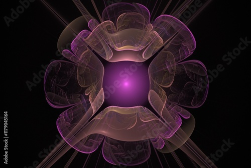 Computer generated fractal pattern and shape
