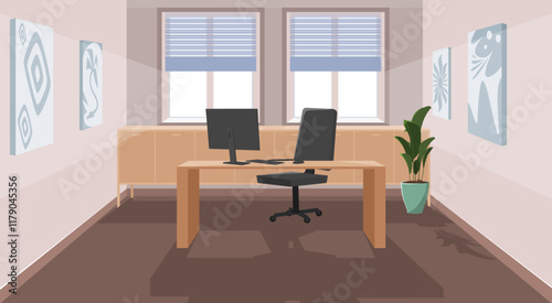 Home or office background. Vector illustration
