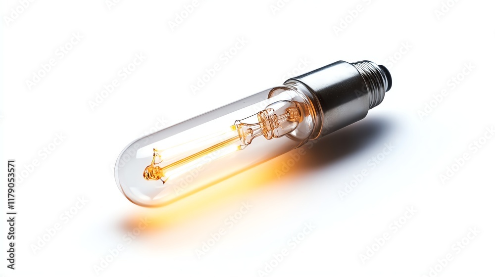 Light bulb with glowing filament on a white isolated background. Light bulb with glowing filament on a white isolated background.