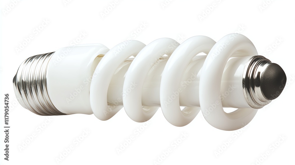 Compact fluorescent light bulb, white isolate background Compact fluorescent light bulb, white isolate background