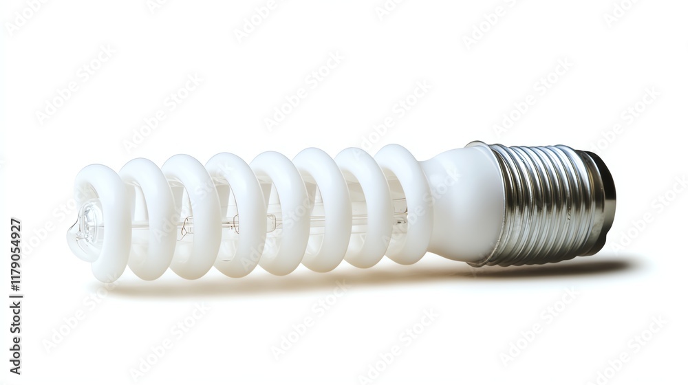 Energy-efficient spiral light bulb on a white isolated background. Energy-efficient spiral light bulb on a white isolated background.