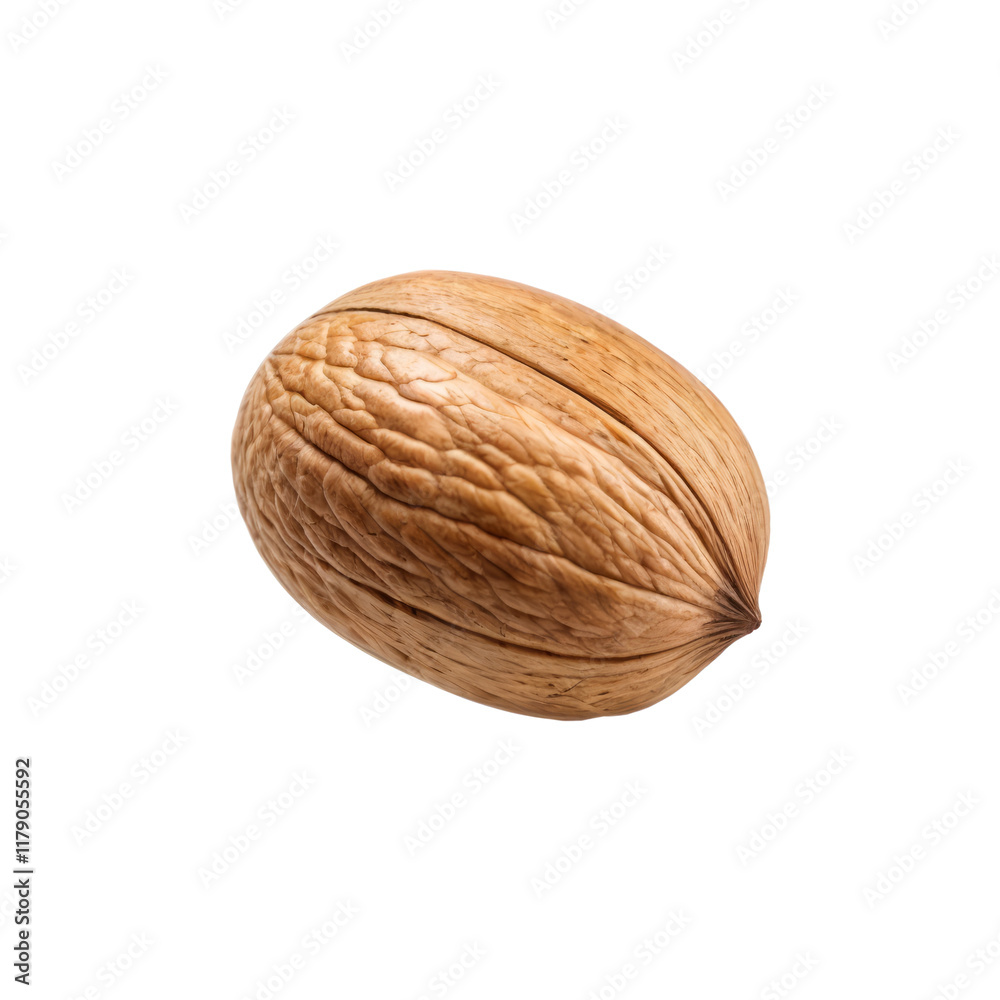 Whole Walnut in Shell: A single, whole walnut in its shell, showcasing the intricate texture and natural beauty of this nutritious nut. Whole Walnut in Shell: A single, whole walnut in its shell, showcasing the intricate texture and natural beauty of this nutritious nut.