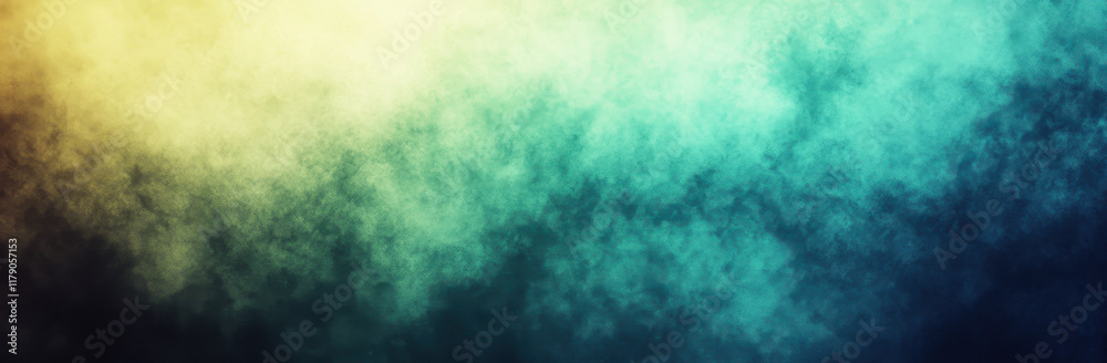 Fototapeta premium serene abstract background with blend of yellow, green, and blue hues creates calming atmosphere. soft gradient and textured pattern evoke sense of tranquility and depth