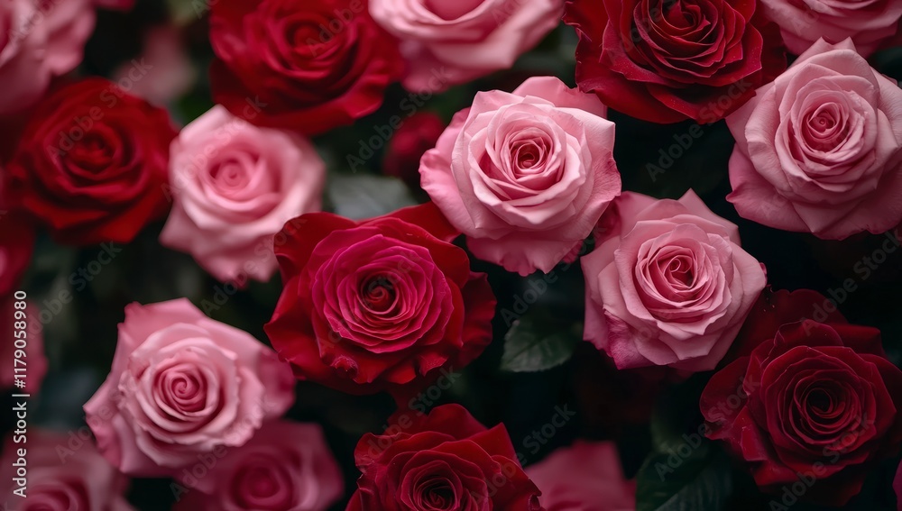 close-up of a pink rose bouquet for valentines day close-up of a pink rose bouquet for valentines day