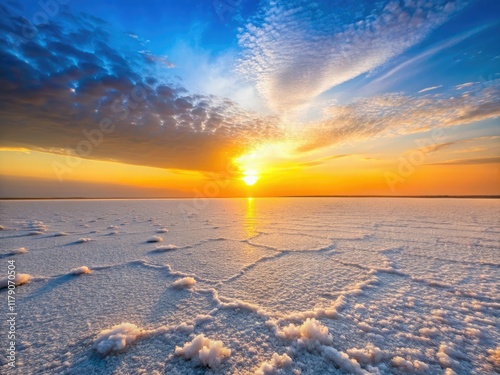 Vast, white Rann of Kutch salt desert. Bokeh photography captures its ethereal, serene Indian beauty.