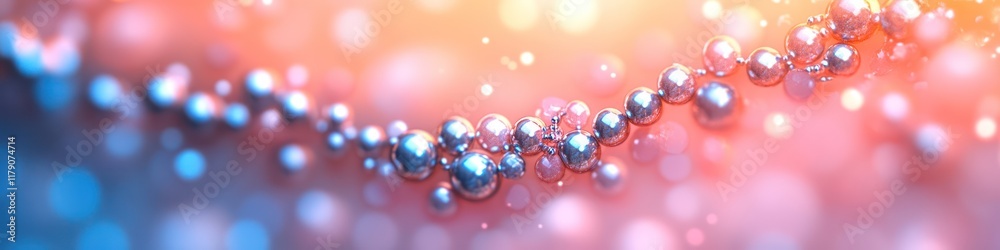 Abstract Shiny Beads: A Dreamlike Composition of Pearls and Soft Hues Abstract Shiny Beads: A Dreamlike Composition of Pearls and Soft Hues