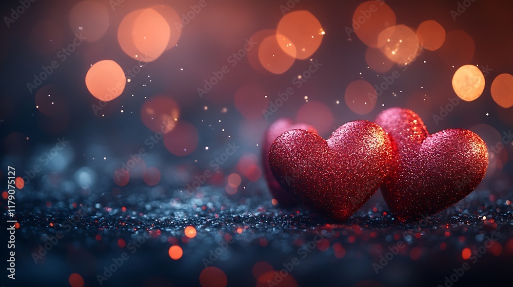 Two Red Hearts on a Blury Surface for Valentine Day
Two Red Hearts on a Blury Surface for Valentine Day
