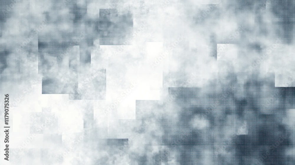 Obraz premium Abstract gray and white pixelated smoky texture background.