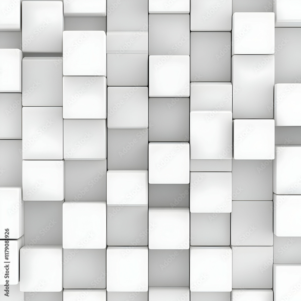 White Cube 3D Abstract Background White Cube 3D Abstract Background