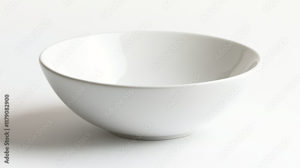 A ceramic bowl with a smooth finish, displayed on a clean white backdrop A ceramic bowl with a smooth finish, displayed on a clean white backdrop