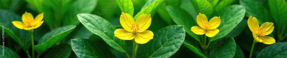 Fototapeta premium Schima Wallichii leaves and stems with blooming flowers, natural, green, stem