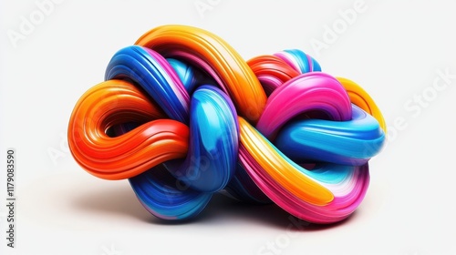 Wallpaper Mural Vibrant 3D Clay Network Icon, an engaging and colorful representation of connectivity, ideal for dynamic marketing and digital communication contexts. Torontodigital.ca