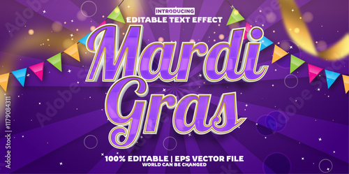 Mirda gras editable text effect in modern trend style