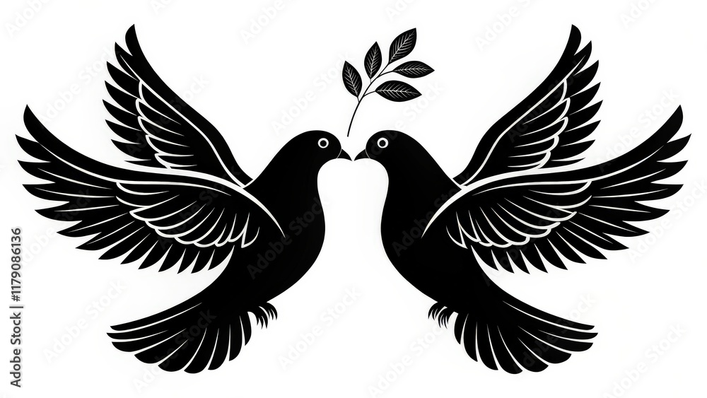 Fototapeta premium dove with heart