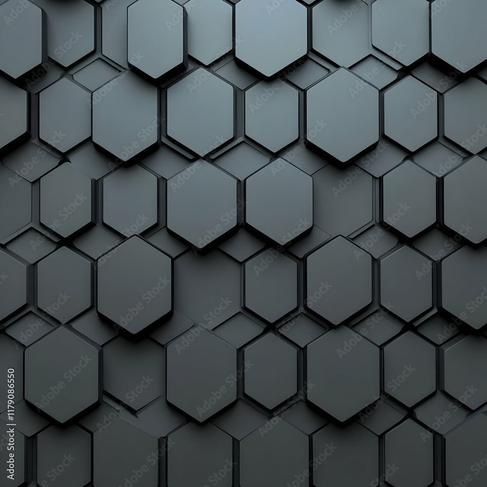 Dark Hexagon 3D Background Dark Hexagon 3D Background