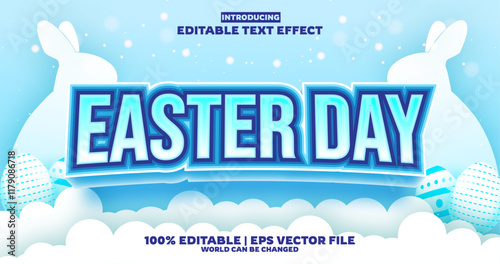 easter day editable text effect in modern trend style