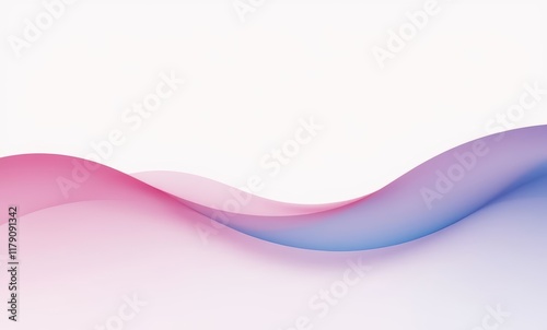 Abstract waves in soft pink and blue hues.