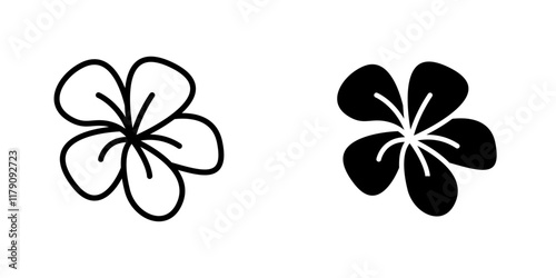Araliya flower icons vector graphic pack