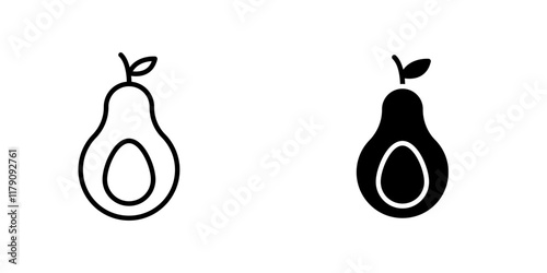 Avocado icons vector graphic pack