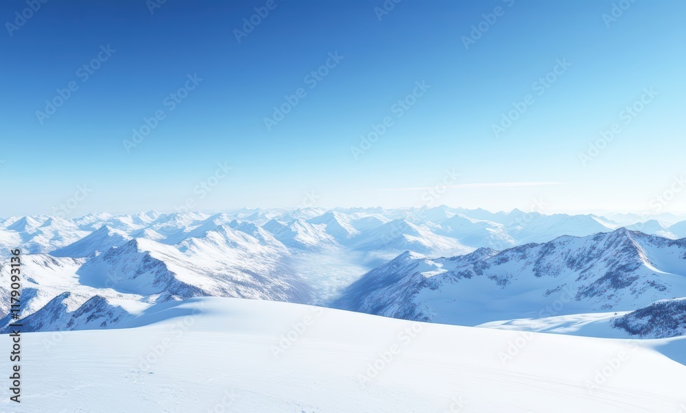 Breathtaking snowy mountain landscape Breathtaking snowy mountain landscape
