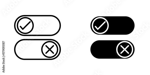 Boolean icons vector graphic pack
