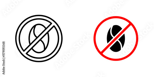 Caffeine free icons vector graphic pack