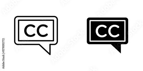 Closed caption icons vector graphic pack