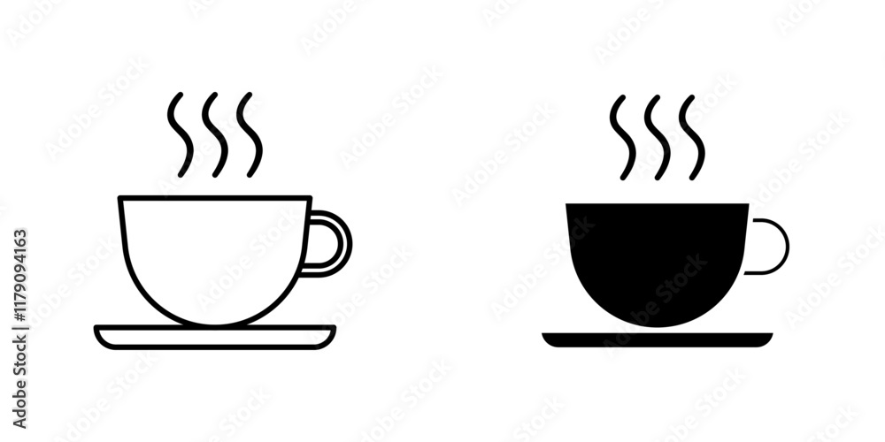 Cup of coffee icons vector graphic pack Cup of coffee icons vector graphic pack