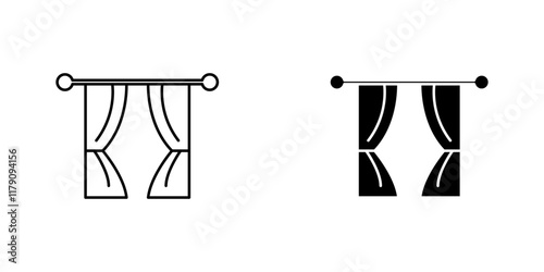 Curtain icons vector graphic pack