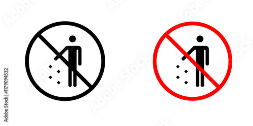Do not litter sign vector graphic pack