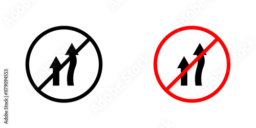 Do not overtake traffic sign vector graphic pack