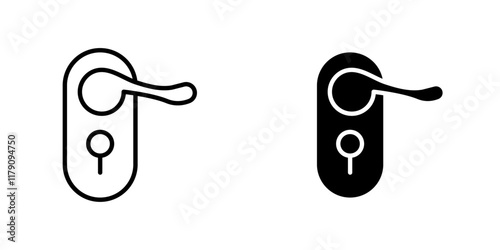 Door handle icons vector graphic pack