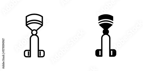 Eyelash curler icons vector graphic pack