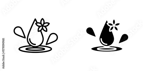 Essentials oil drop icons vector graphic pack