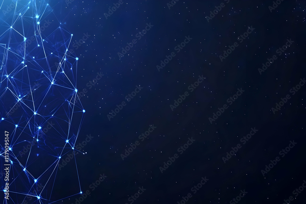 Abstract Blue Network Background Illustration Abstract Blue Network Background Illustration
