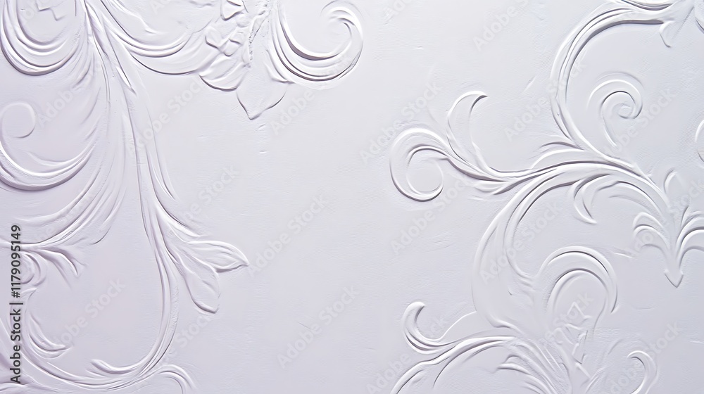 Elegant White Floral Embossed Design Background Elegant White Floral Embossed Design Background